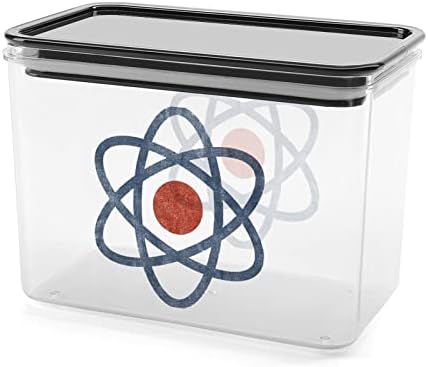 Контейнери За Съхранение на Atom Science Прозрачна Пластмасова Кутия с Капак за Многократна употреба, Контейнери за Кухненски
