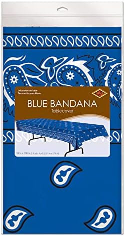 Калъф за маса от bandanas Beistle, 54 x 108 синьо /черно / бяло