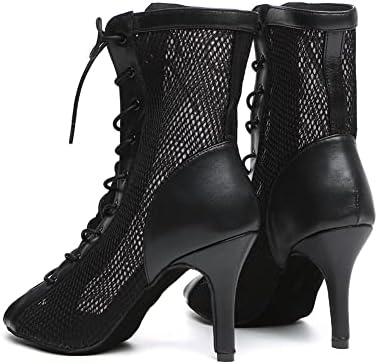 DKZSYIM/ Женски Танцови обувки с отворени пръсти, Украсени с кристали, Танци, обувки за Салса и Танци балната зала дантела,