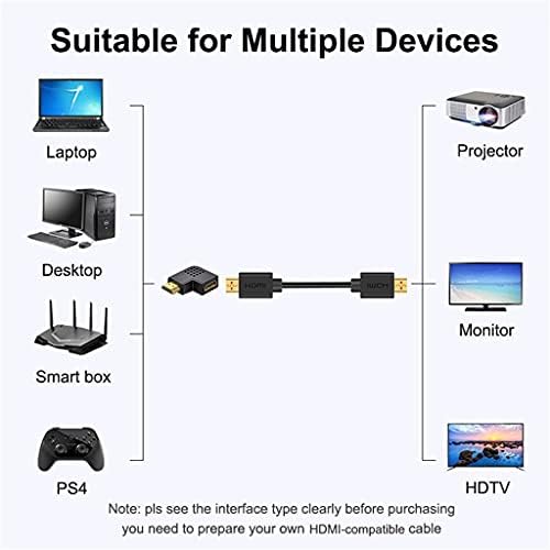 BHVXW-Съвместим Адаптер-Сплитер за мъже и жени, Конвертор 90 до 270 Градуса, удължителен кабел за HDTV Монитор на лаптоп