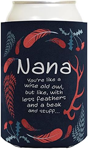 Подарък за Наны Като Мъдър Стар Бухал, Клюна, Без Пера И други Неща 48-Опаковъчни Охладители За напитки Nana