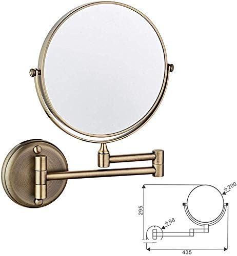 LIANXIAO - Нарастващото Складное Козметично огледало за гримиране в Банята За Бръснене и Огледало за тоалетни масички с 3x/1X увеличение (Цвят: # 6)