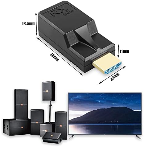 Удължител GINTOOYUN, HDMI, RJ-45 60 МЕТРА, Удължител за кабел, 1080P HDMI, RJ-45, Конвертор с Зарядно кабел Type-C за