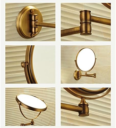 Огледало за гримиране в банята DW & HX, Мед 8-Инчов Монтиране на Двустранно Управляемият Выдвижное Огледало за грим-A
