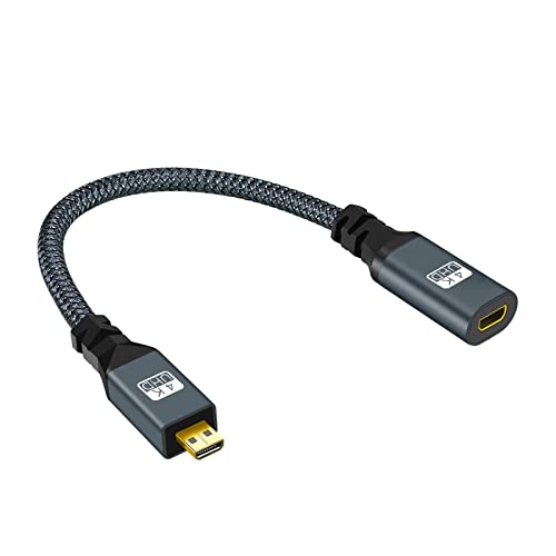 Кабелен адаптер Twozoh Micro HDMI за мъже и жени, Кабел Micro HDMI за мъже и Micro HDMI за жени, Кабел Micro HDMI Type