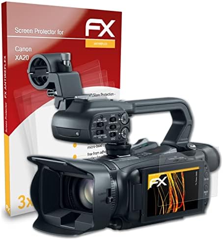 Защитно фолио atFoliX, съвместима със защитно фолио Canon XA20, Антибликовая и амортизирующая защитно фолио FX (3X)