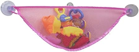 DYT Розово Органайзер за играчки за Баня с 3 Трайни Нещастници, определени За съхранение на Играчки за Вана /Душ, Мрежа