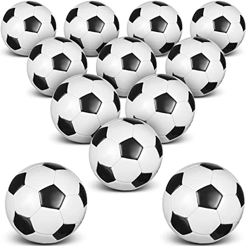 Футболна топка HyDren 12 Опаковки с Помпа, Изработена от Младежката Игла за спортове на открито (Черен, Бял, размер 3)