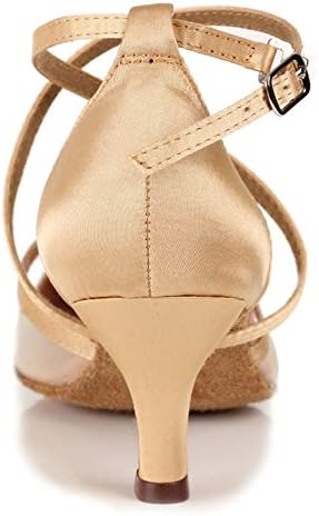 Обувки със звънци Ръчно изработени Дамски обувки за състезания по система за салса, Танцови обувки Stephanie На ток 2.5