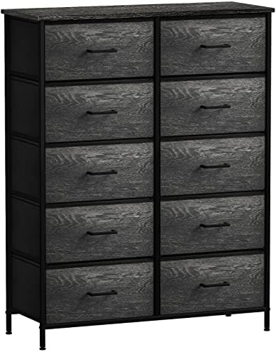 Скрин Sorbus с 10 чекмеджета от имитация на дърво - Органайзер за съхранение на дрехи - Скрин за спалня, Антре, Всекидневна,