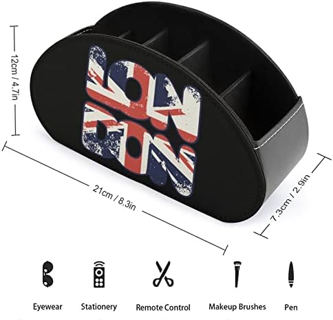 I Love London Флаг на Великобритания От Изкуствена Кожа Притежателите на Дистанционното Управление Модерен Настолен Органайзер