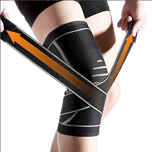 HOUKAI еластична Превръзка Компрессионный коляно ръкав който Поддържа Протектор Спортен наколенник за Фитнес, тичане,