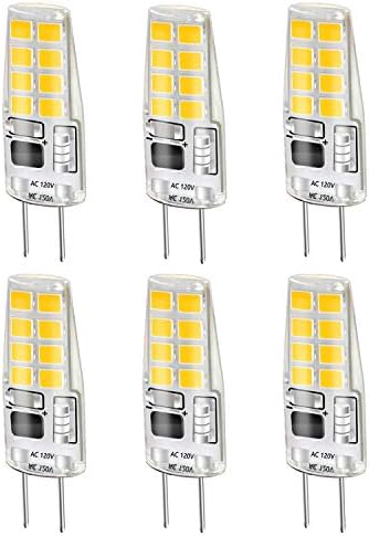 Лампа LEKE G8 Топло Бяла 3 Watt Led лампа G8, еквивалентна на халогенна лампа G8 20 W-25 W, лампа G8 с регулируема яркост