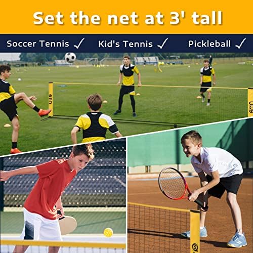 Мрежа за пиклбола за бадминтон A11N 14 метра - Регулируема по височина, за да юниорского тенис, футбол, тенис и детска