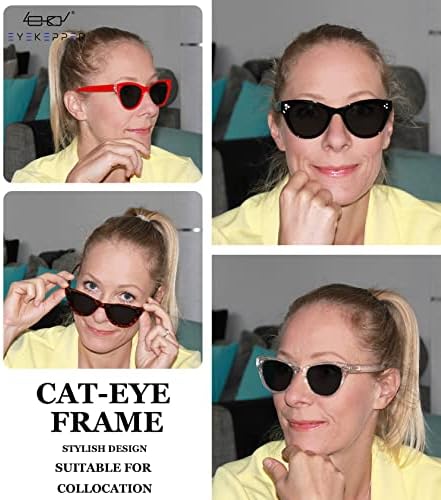Eyekepper Спестете 10% на 2 опаковки бифокальных слънчеви очила Sunshine Readers Oversize Round Cat Eye Black + 2.00