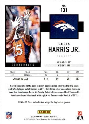 Чрез 2020 131 Крис Харис-младши . Футболна карта Denver Broncos NFL NM-MT