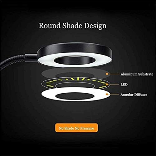 UXZDX led нощна светлина със скоба за четене лампа за четене, може да се регулира температурата на гъвкава лампа с гъши врата на 360 ° на леглото, USB кабел в комплекта