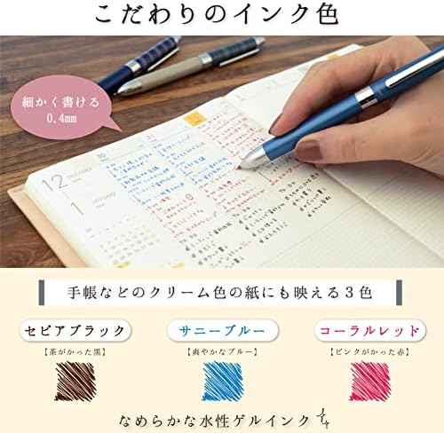3-Цветна Химикалка писалка Sakura Craypas GB3L150436R, Ladia, Синя, 0,02 инча (0,4 мм), Комплект за презареждане