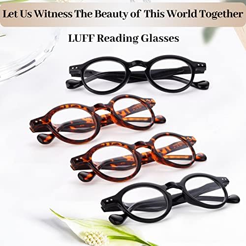 Кръгли Очила За четене LUFF Reader - 4шт Пролетта на Компютърни Очила Унисекс