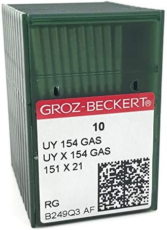 100 Извити игли за промишлено оверлока Groz-Beckert UY154GAS (размер 12 (размер Metrix 80))