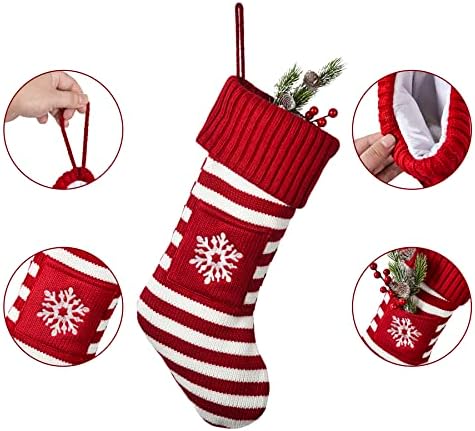 Crochet Коледни Чорапи BOELRY с джоб, 19 Коледен Отглеждане на съвсем малък Голям Размер с бирками, Чорапи за захващане