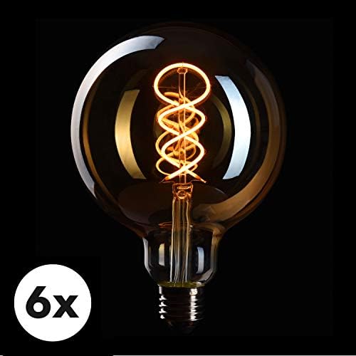 CROWN LED 6X Крушка на Едисон E26 Лампи с нажежаема Жичка, с регулируема яркост, 110-130 В Еквивалент на 40 Вата, Декоративни