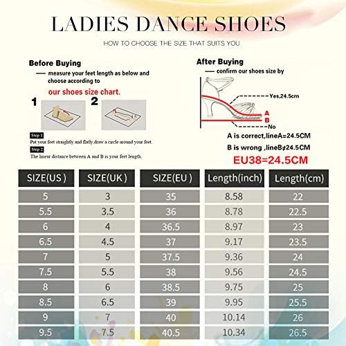 HIPPOSEUS/ Дамски Обувки За латино Танци С кристали, Професионални Обувки За Система за Салса, Блестящи Танцови Обувки