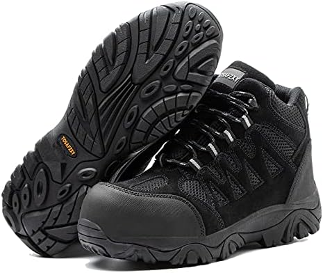 TOSAFZXY/ Мъжки работни обувки и 6 инча с композитным пръсти, Леки, Водоустойчиви Работни обувки, Нескользящая Удобни