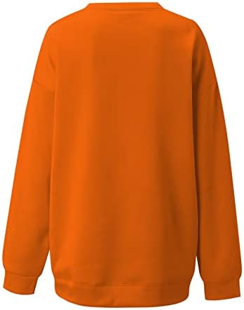 Изгорели Оранжев Пуловер с Дълъг Ръкав В формата на Тиква С Качулка Свободно, Намаляване, Празнични Качулки на Хелоуин,