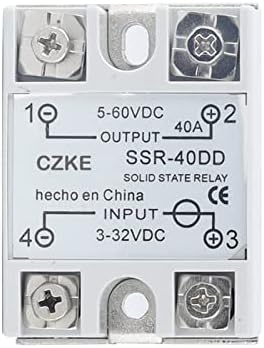Твердотельное реле EKSIL SSR 10DD 25DD 40DD Управление на постоянен ток DC Бял корпус Монофазен без пластмасови капачки