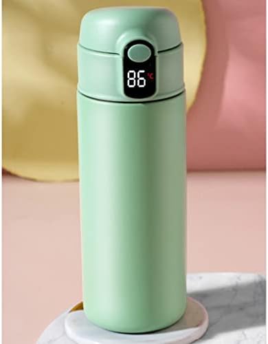 LHLLHL Бутилка за Вода от Неръждаема Стомана 316 със Слама Led Дигитален Температурен Дисплей Кафе Термокружки
