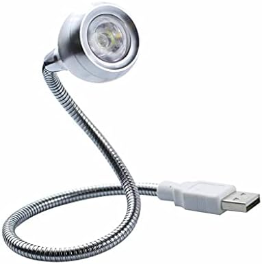XIULAIQ 3 Watt Led Лампа-Книга с Гъвкав Гърло, Захранван от USB, Преносим Лампа Бял или Топъл Бял Цвят, Метална за КОМПЮТЪР,