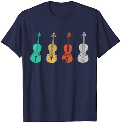 Тениска с Цигулката, Реколта Тениска с Оркестър-Цигулари в Ретро Стил, Музикален Подарък Тениска