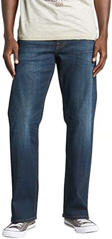 Silver Jeans Co. Мъжки Дънки Зак Свободно намаляване с директни штанинами - Legacy