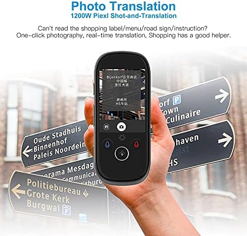 IULJH K1 Pro Умен Гласов преводач с 2.4-инчов сензорен екран, поддръжка на Wi-Fi/точка за достъп/офлайн 77 езици (Цвят: