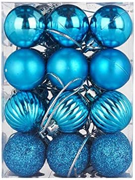 Коледна украса - Украса за коледните топки по Коледа - На 24 Парчета 1.18 Нечупливи Украса за Коледната елха за декорация