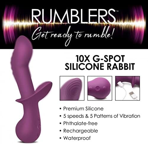Силиконов вибратор Rumblers 10x на G-точката при Жените. Секс играчки за жени Удоволствие и Играчки за двойки, така и