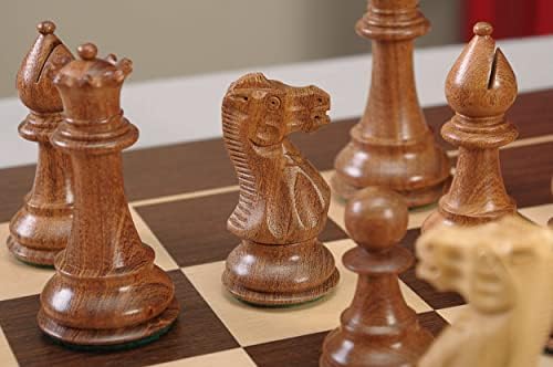 The House of Staunton - Набор от класически шах - Само фигурата на Цар - 3,75 инча - Златно Розово дърво