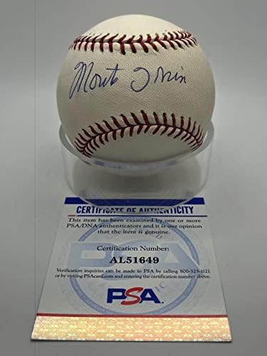 Монте Ъруин Ню Йорк Джайентс Подписа Автограф Официален Представител на MLB Бейзбол PSA DNA *49 Бейзболни топки С Автографи