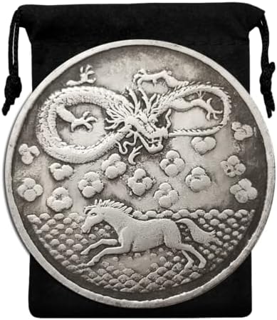 Kocreat Копие на Духа Кон Дракон Монета Loong Месинг Със Сребърно покритие на Долара-Точно Копие на Чуждестранна Сувенирни